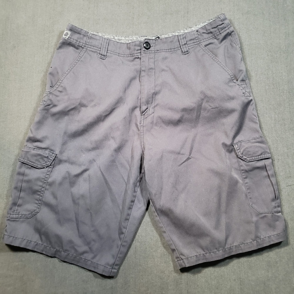 Billabong Cargo Shorts Mens Size 34 Gray Cotton Blend Utility Pockets M285GCAL - Picture 1 of 10
